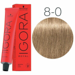 Schwarzkopf Professional Igora Royal краситель для волос, 8-0 светлый русый натуральный, 60 мл