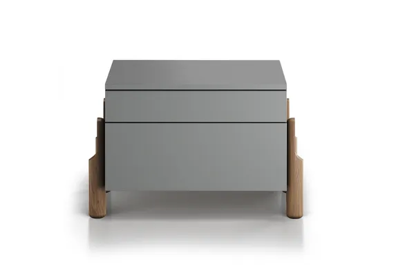 Тумба прикроватная Basic 2 ящика ширина 60 см (серый)