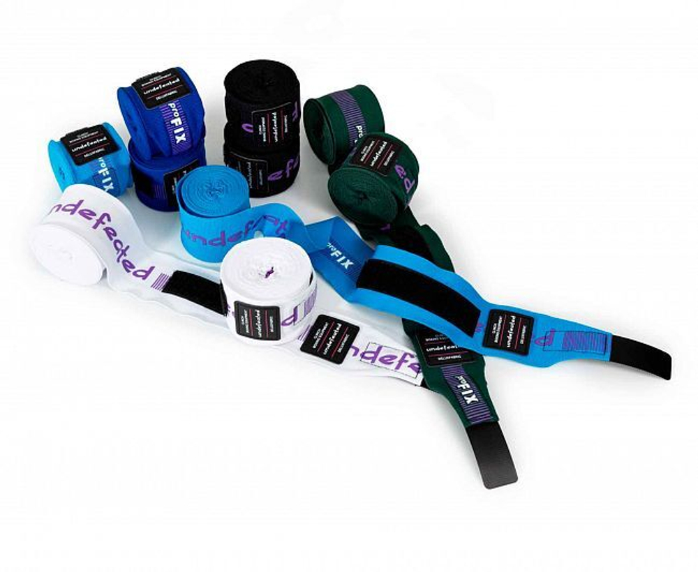 Бинты боксерские Clinch Boxing Hand Wrap Undefeated светло-синие C240