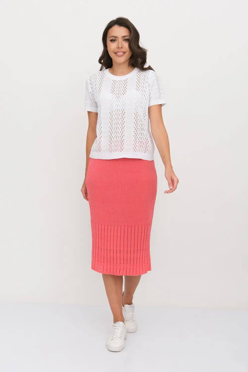 Юбка И 014 дл/коралл