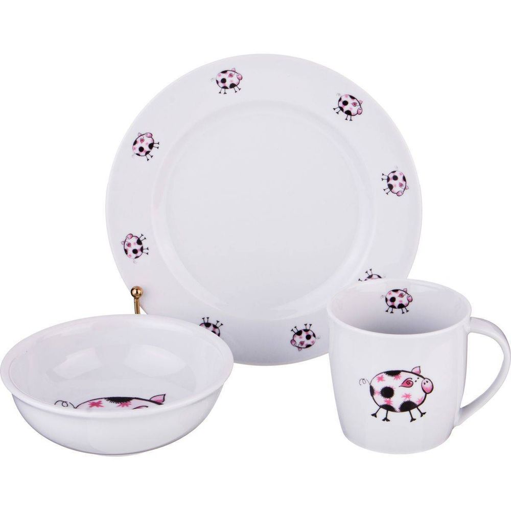 НАБОР ПОСУДЫ НА 1 ПЕРСОНУ 3 ПР.: КРУЖКА 300МЛ+ТАРЕЛКА 21,5СМ + САЛАТНИК 15СМ.