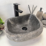 Каменная раковина из речного камня RS-63589 (42*35*14) 0122