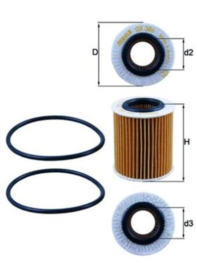 MAHLE - OX386D-MAH - Oil Filter