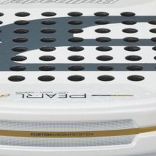 Ракетка для падела BULLPADEL Pearl 26, 493804, для профессионалов, карбон, бело-серый