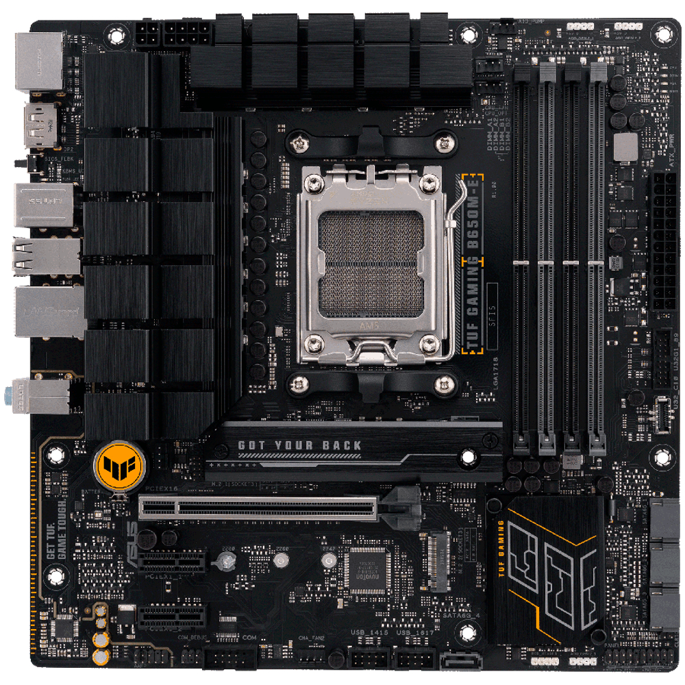 ASUS MB AM5 B650 4 x DIMM DDR5 2 x DisplayPort 1 x HDMI Wi-Fi 6 2 x M.2 4 x SATA micro-ATX