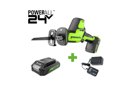 Пила сабельная аккумуляторная GREENWORKS 24 V без акк и з/у   1200507