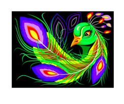 Картина по номерам "Павлин"