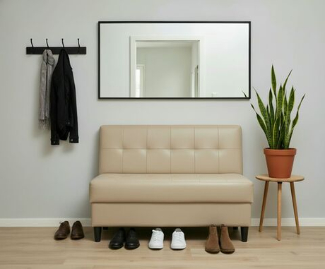 Стильный компактный диван Фабрики ОНИКС из практичного и износостойкого материала с оригинальным дизайном, вместительным ящиком для хранения, мягким наполнителем для дома, дачи и офиса