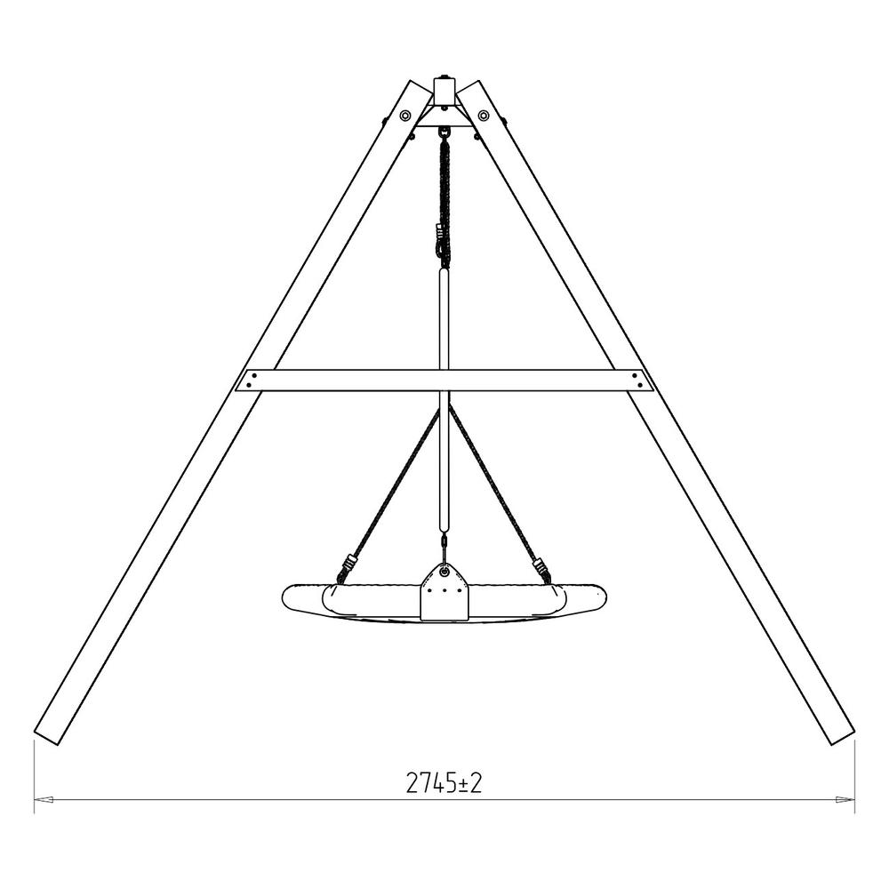 Деревянные качели с гипкими качелями и качелями гнездо Свиби