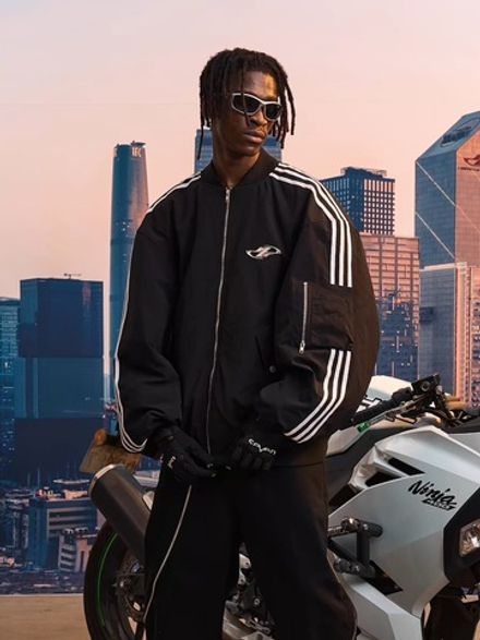 Бомбер HARSHandCRUEL "3 Stripes" MA-1 Jacket