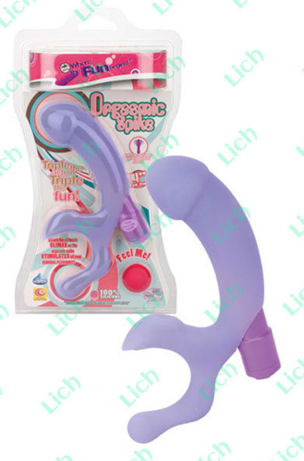 Вибратор - Тройной оргазм  из силикона водонепроницаемый