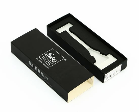 Станок для бритья Erbe с двумя лезвиями, ручка- высококачественная нержавеющая сталь, цвет: хром