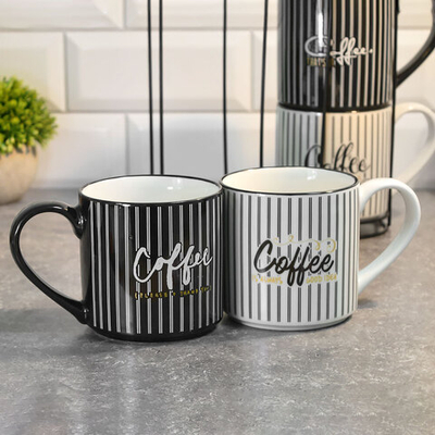 Набор кружек 4шт 480мл на подставке "Кофечаша"