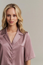 Пижамная рубашка из шелка