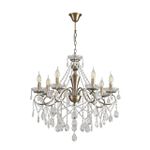 8346/7 CLASSI LN26 089 бронза/прозрачный, металл/хрусталь Люстра потолочная E14 7*40W 220V LUINA