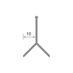 Алюминиевый Y-образный профиль ПО-97 2700 мм