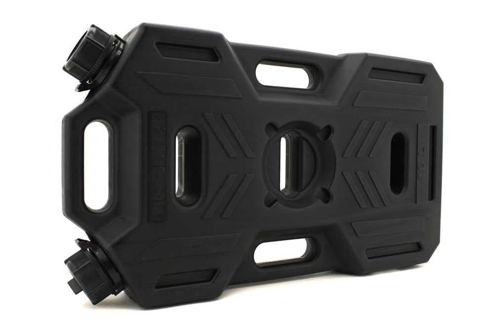 Канистра экспедиционная PRO 10 литров две горловины и заправочный носик (черная)