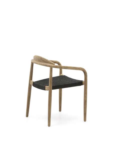 Стул Glynis массив эвкалипта с черным сиденьем