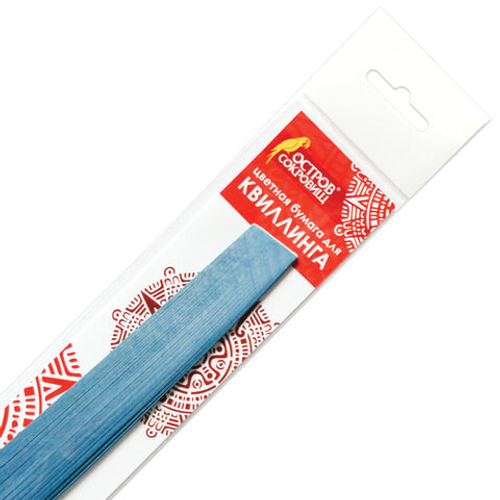 Бумага для квиллинга ТЕМНО-СИНЯЯ, 125 полос, 3ммх300мм, 130г/м, ОСТРОВ СОКРОВИЩ, 128762