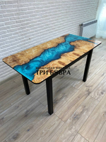 Стол стеклянный раздвижной "Река"