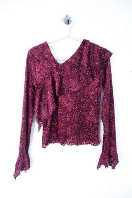 Блузка модного винного оттенка, визуально 42 размер