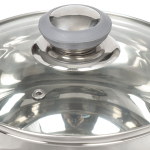 Кастрюля нерж, 2.9 л, с крыш, Daniks, Модерн серый, SD-18N, индукц