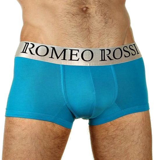 Мужские трусы боксеры бирюзовые Romeo Rossi Steel RR00010
