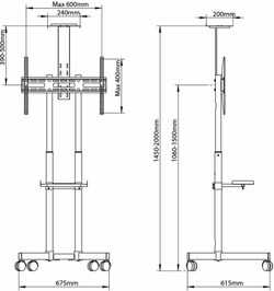 Подставка для телевизора Arm Media PT-STAND-8 черный 32"-80" макс.50кг напольный фиксированный (10232)