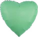 Шар (18''/46 см) Сердце, Мятный, Матовый, 1 шт.