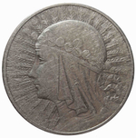 10 злотых Польша Ядвига 1932 год VF-XF №2