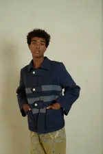 Куртка Soeurs с Полосами / Blue Stripes синяя