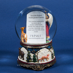 Стеклянный снежный фотошар Ангел