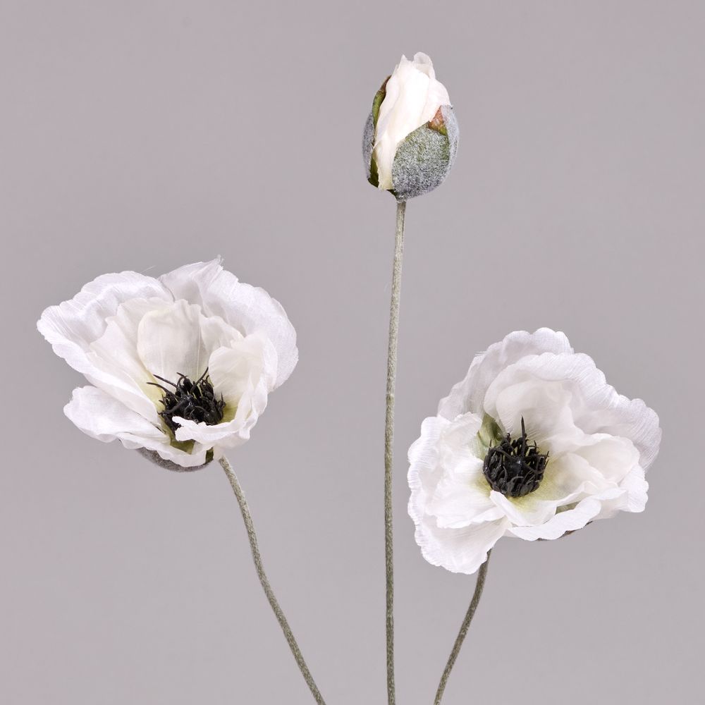 ЦВЕТОК ИСКУССТВЕННЫЙ "МАК" ВЫСОТА=50СМ. (МАЛ=24 ШТ/КОР=96ШТ.)