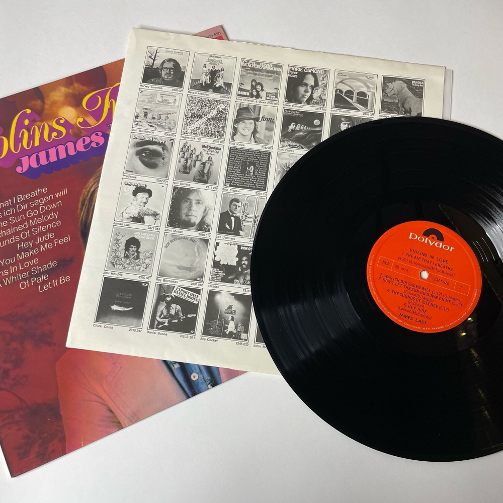Винтажная виниловая пластинка LP James Last Джеймс Ласт Violins In Love (Germany 1974)