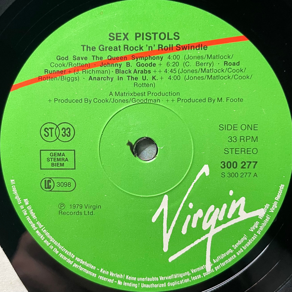 Sex Pistols - The Great Rock 'N' Roll Swindle 2LP (Европа 1985г.)