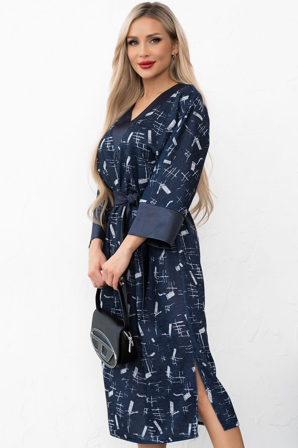 Платье Леди (синий)-50р-р Р11-2013/2 Nikol