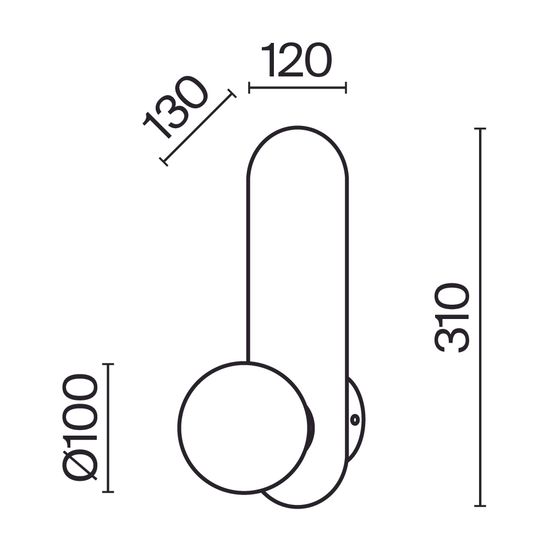 Настенный светильник (бра) Maytoni MOD419WL-01G