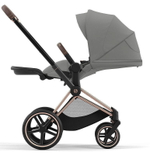 Коляска Cybex Priam IV Rosegold complete Cloud T Peach Pink Plus Base T 3 в 1 Mirage Grey