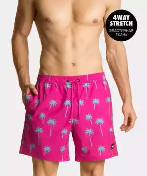 Пляжные шорты мужские Atlantic KMB-205, розовые