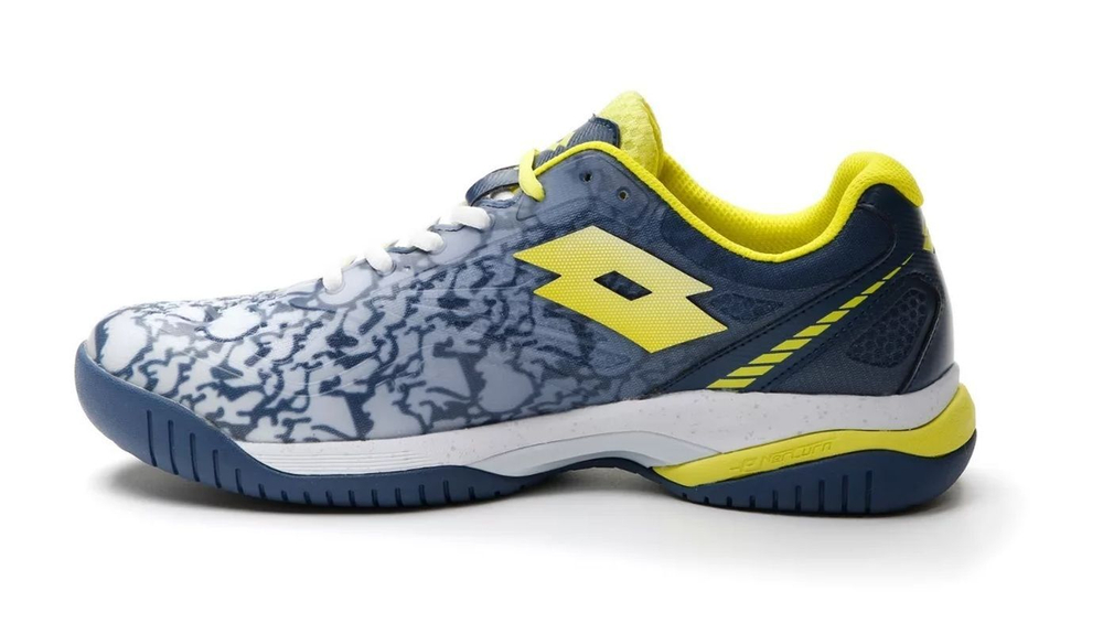 Мужские кроссовки для Падел Lotto Superrapida 200 III - all white/acid yellow/dark denim