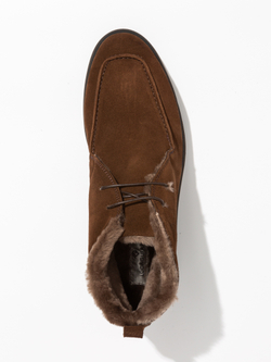 Замшевые ботинки Luca Guerrini 11543 коричневые на меху