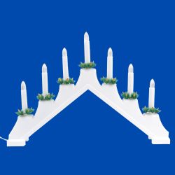 ULD-L7101-007-SWA WARM WHITE IP20 WHITE BRIDGE Фигура светодиодная Новогодняя горка. 39.5х30.5см. 7 светодиодов. Теплый белый свет. Корпус белый. Материал пластик. TM Uniel