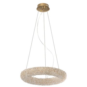 Хрустальная подвесная светодиодная люстра 45W 3500W CL323152 золото CLOUDY Citilux