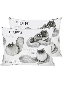 Наволочка комплект 2шт поплин Сказка "Флиппи" 40x60 см на молнии