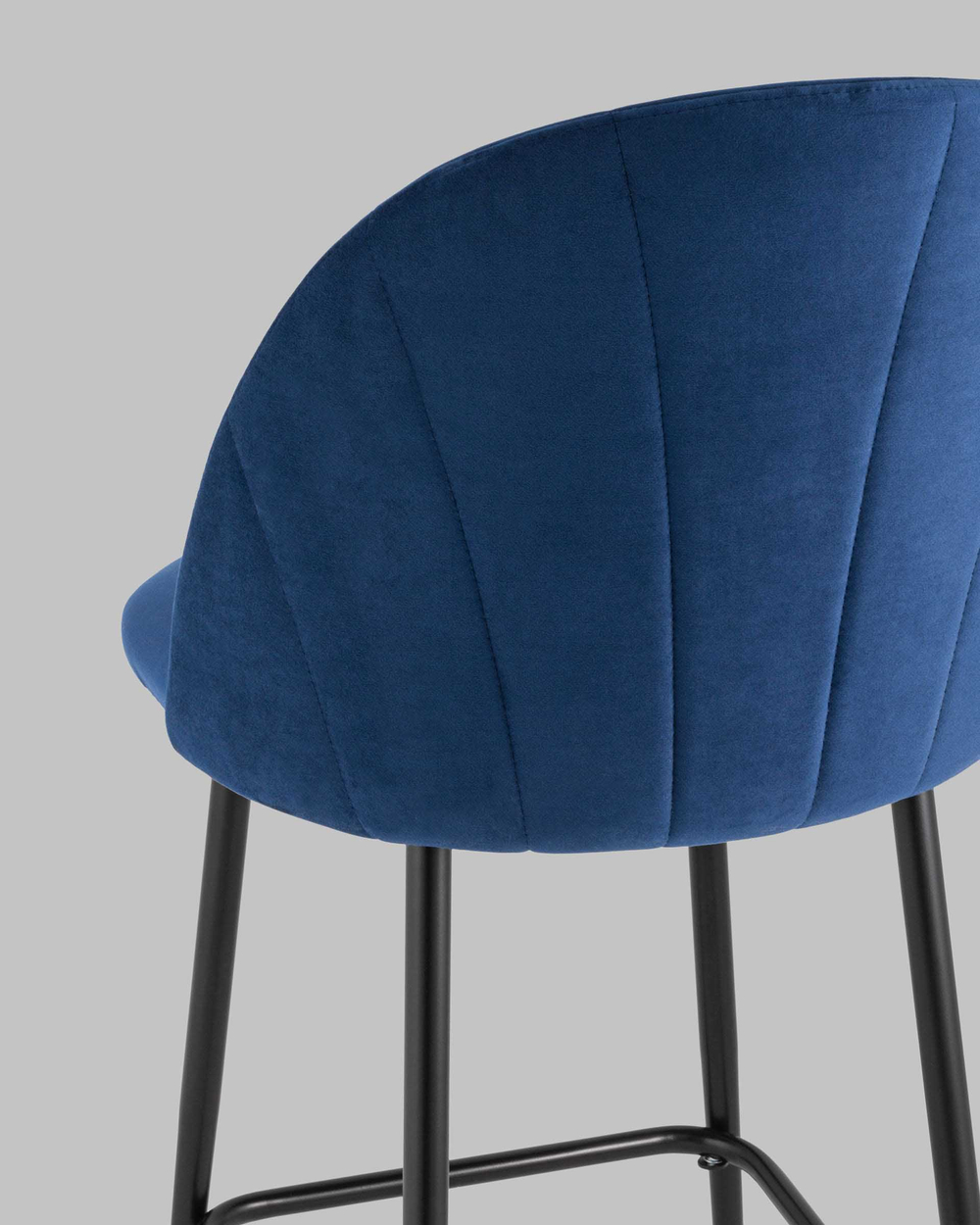 Стул полубарный Логан SN велюр синий