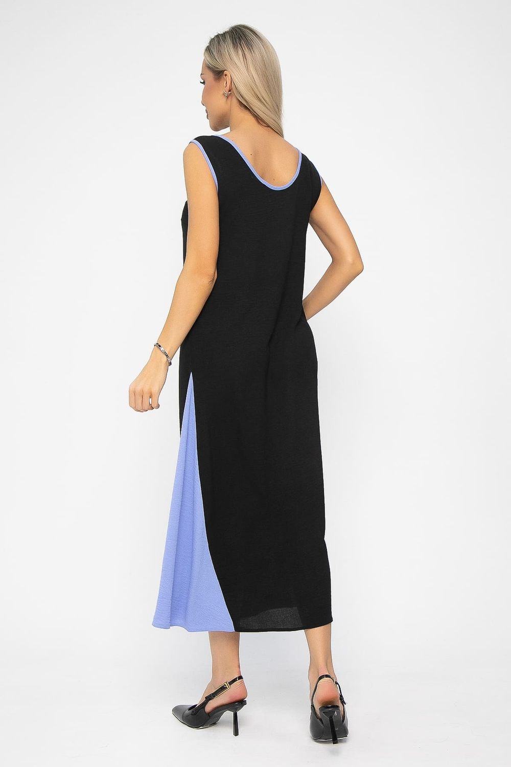 Сарафан Новый сезон (черно-голубой) П13629-10М LT Collection