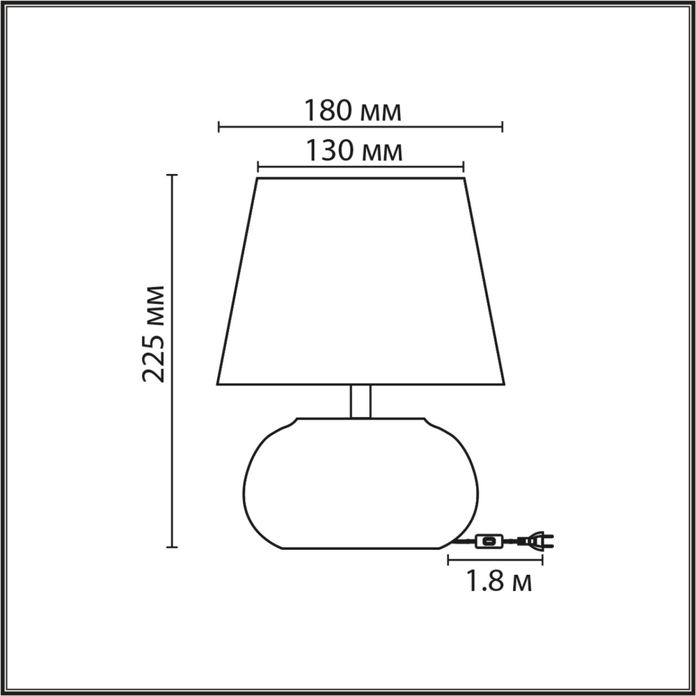 8145/1T MODERNI LN26 492 белый, керамика/текстиль Настольная лампа Е27 1*60W 220V HAMA