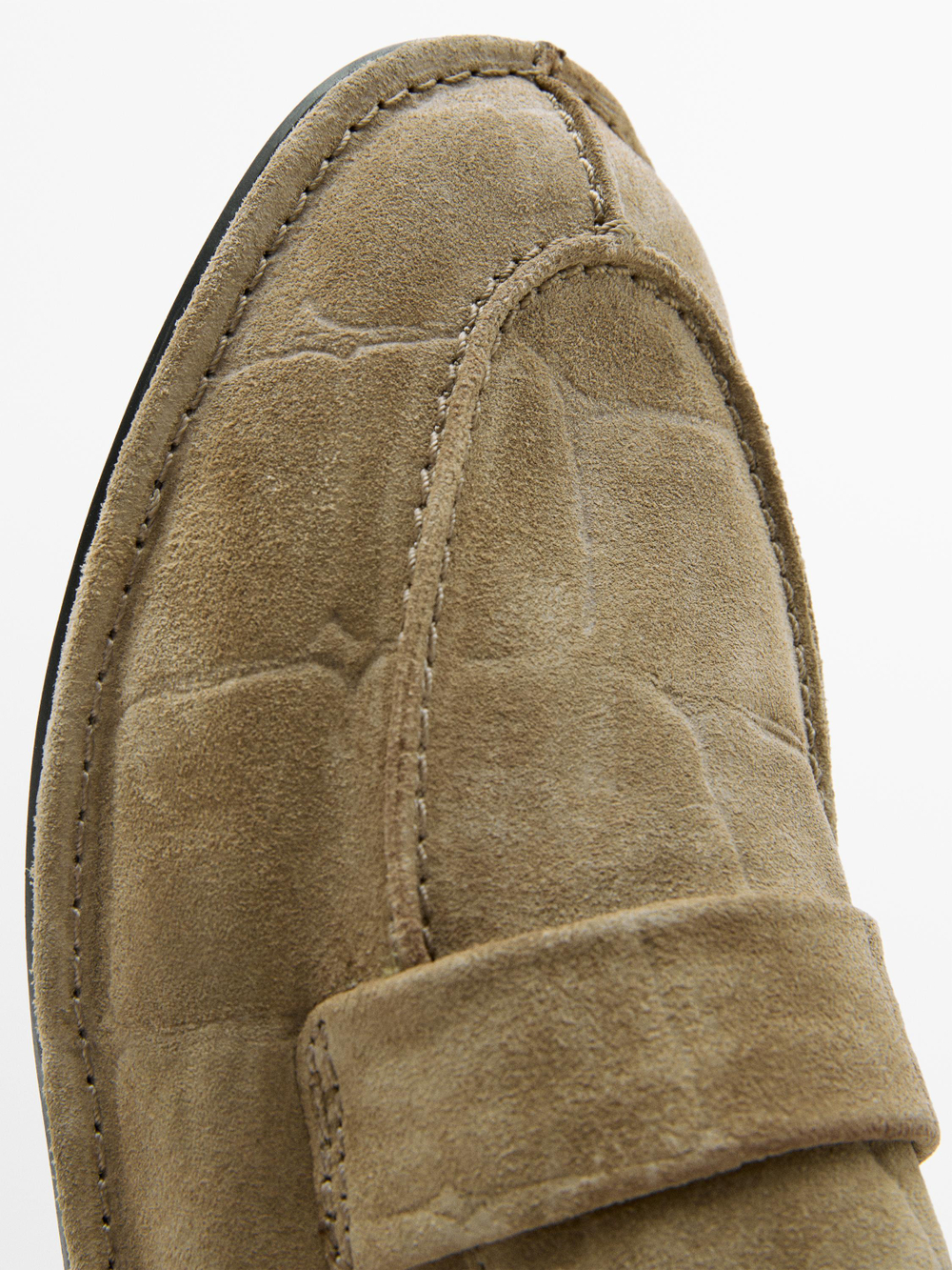 Massimo Dutti Лоферы из мягкой натуральной кожи, песочно-коричневый