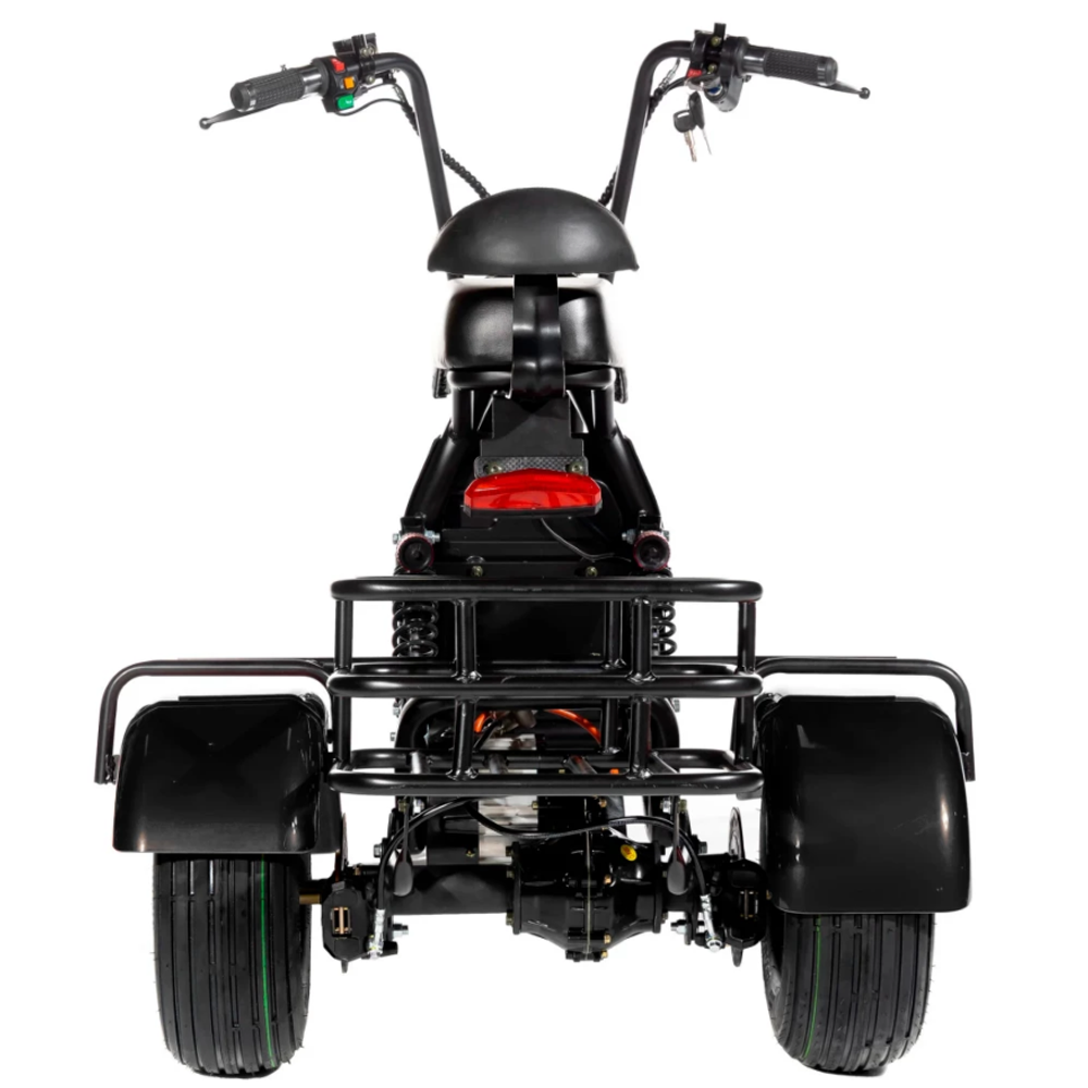 Электроскутер Citycoco Trike Mini 1000W 48V 20AH Чёрный