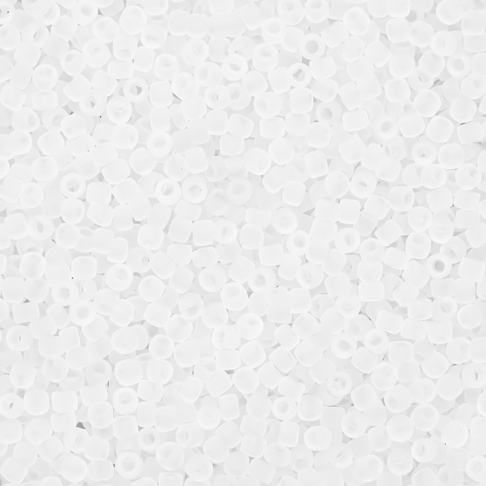 Японский бисер TOHO Round 15/0 (№1F), прозрачный матовый